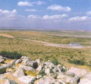 The barren wilderness of Kadesh, where Miriam is buried, as seen from Israel’s present-day border with Egypt in the western Negev. Photo: Miriam Feinberg Vamosh.